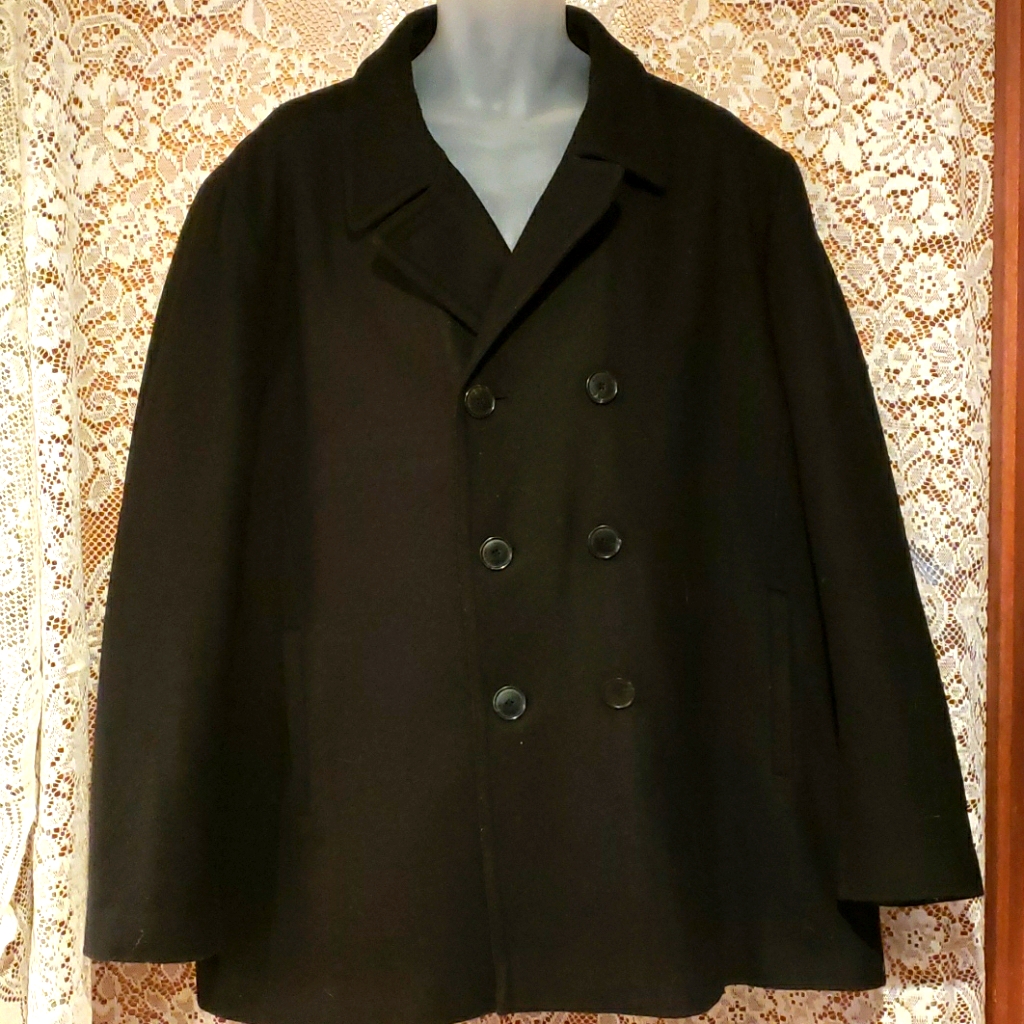 Black Calvin Klein Men's Overcoat